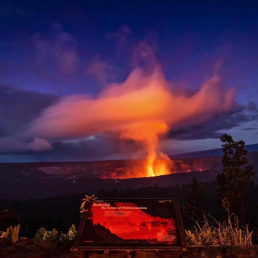 Caldera- Hale Kumu La'Au At Volcano Buitenkant foto